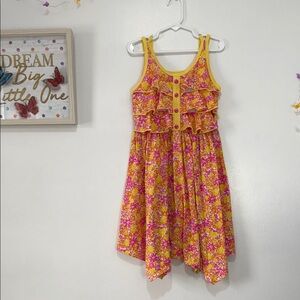 Jona Michelle Yellow and Pink Floral Dress